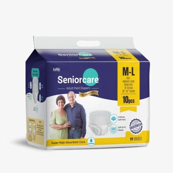 Medium-Large Senior care Adult Pull Up Diaper Pants (Waist Size (70-115 Cm | 28 -45 Inch) Adult Diapers  (Medium-Large M-L10Pc) - Image 4