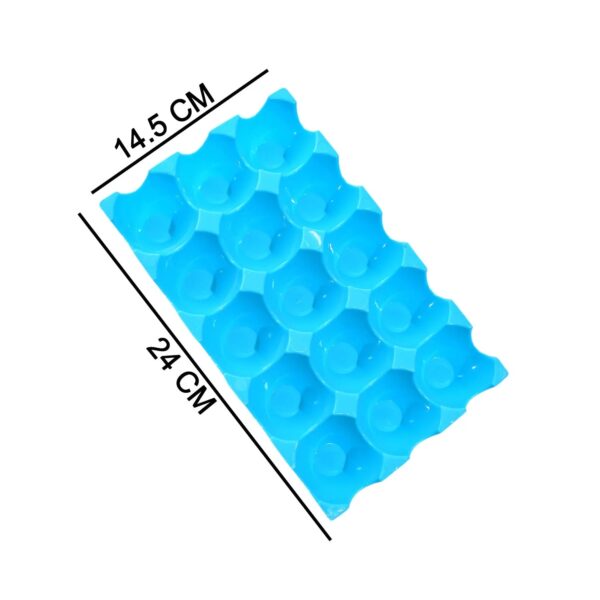 15 Cavity Plastic Egg Tray Egg Trays for Storage with 15 Eggs Holder (4 Pc Set) - Image 3