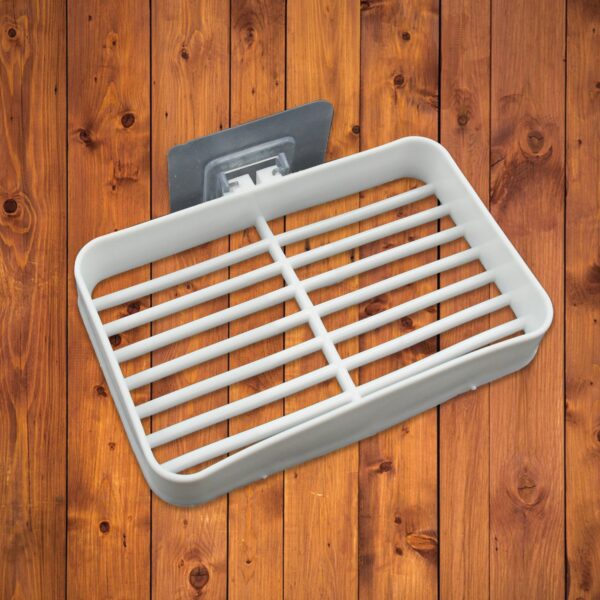 Bathroom & Kitchen Soap Holder: Self-Adhesive (Plastic Box) - Image 6