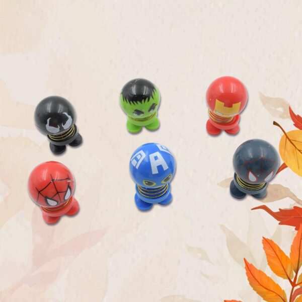 Car Dashboard Spring Dancing Toys 6 pcs / Set Car Interior Decor Bounce Doll - Image 5