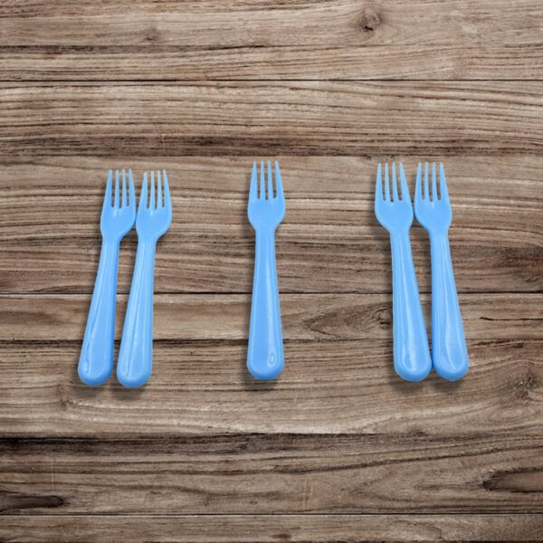 Reusable Premium Heavy Weight Plastic Forks, Party Supplies, One Size, plastic 5pc Serving Fork Set for kitchen, Travel, Home (5pc) - Image 5