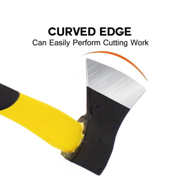 '-600g Hatchet Axe Fiberglass Body Rubberized Handle - Image 4