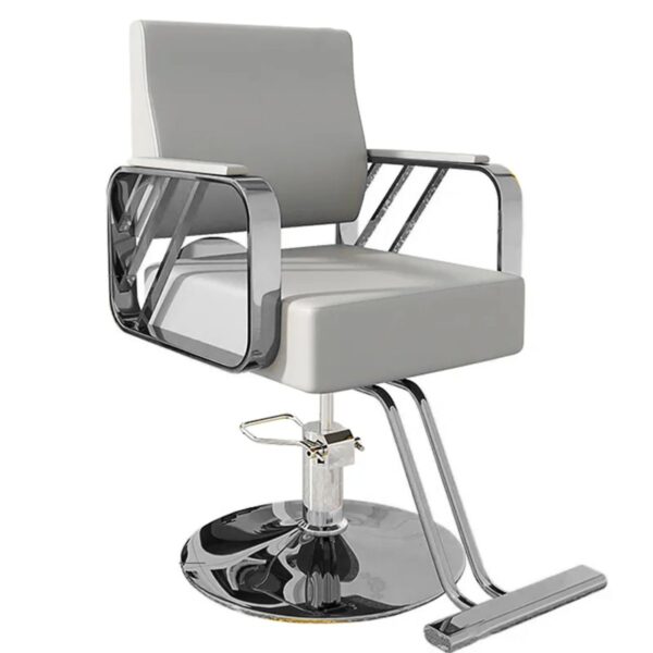 SALON CHAIR HYDRAULIC CHAIR FOR BUSINESS OR HOME, SIMPLICITY BARBER CHAIR SALON BEAUTY SPA SHAMPOO HAIR PROFESSIONAL HYDRAULIC STYLING CHAIR (SILVER 1 UNIT ) - Image 4