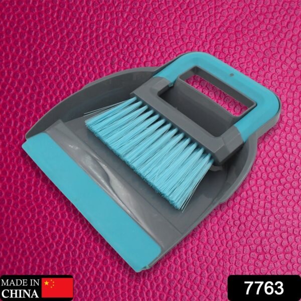 Plastic Cleaning Broom Brush and Dustpan Set Desktop Broom Sweep Cleaning Brush Dust Pan Car Keyboard Cleaning Household Dust Pan (1 Set) - Image 2