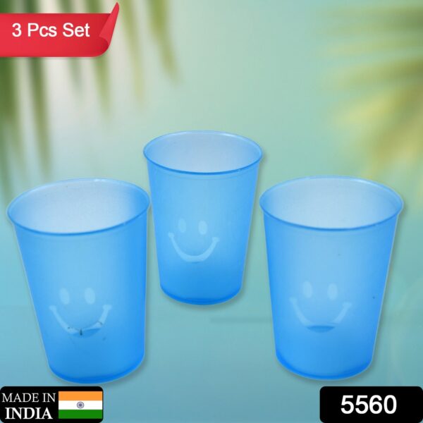 Plastic Tumblers Lightweight Cups / Glass Reusable Drinking Cups Restaurant Cups Safe Beverage Tumblers Glasses for Kitchen Water Transparent Glasses 3 pc Set - Image 2