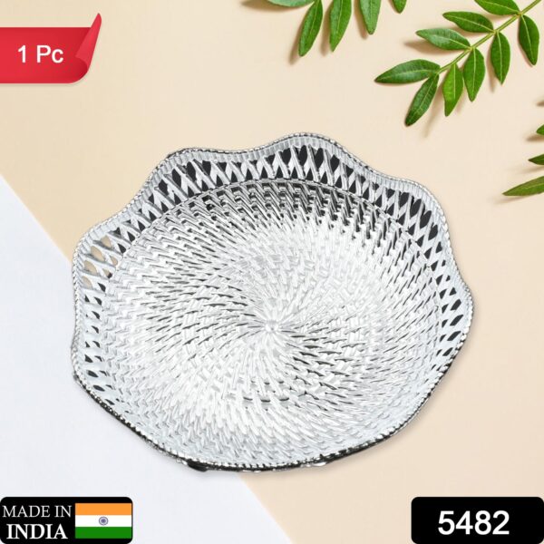 Round Serving Tray, Traditional Serving Tray, Multipurpose Serving Tray, Decorative Serving Platters, Mukhwas Serving Tray (1 Pc) - Image 2