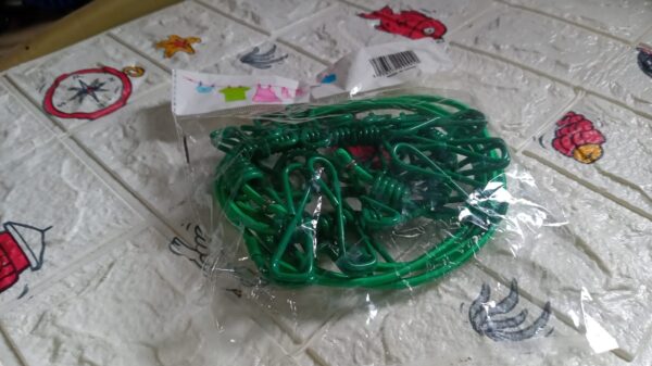 Elastic Cloth Drying Rope with 12 Metal Clip Portable Clothes line For Home & Travel - Image 7