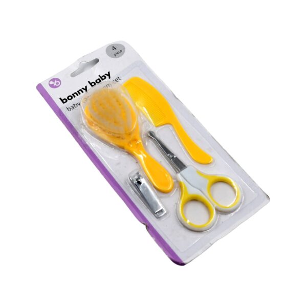 Born Baby Health Care Kit Baby Health Care And Grooming Kit 4 in 1 Nail Clipper Brush Comb Scissors Baby Safety Care Kit (4 Pcs Set) - Image 4