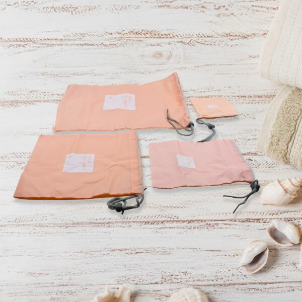 Travel Storage Bag Waterproof Nylon Drawstring Pouch Men and Women Folding Clothes Classified Organizers Packing Shoes Luggage Bags (4 Pc Set) - Image 6