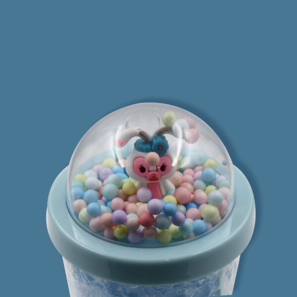 LED Light Unicorn Sipper Water Bottle Mason Jar Tumbler with Straw for Kids Glitter Sipper with Toy Drinking Cups for Boys and Girls School/Tuition/Gym/ Picnic, Kids and Adults, Birthday Return Gifts - Image 3