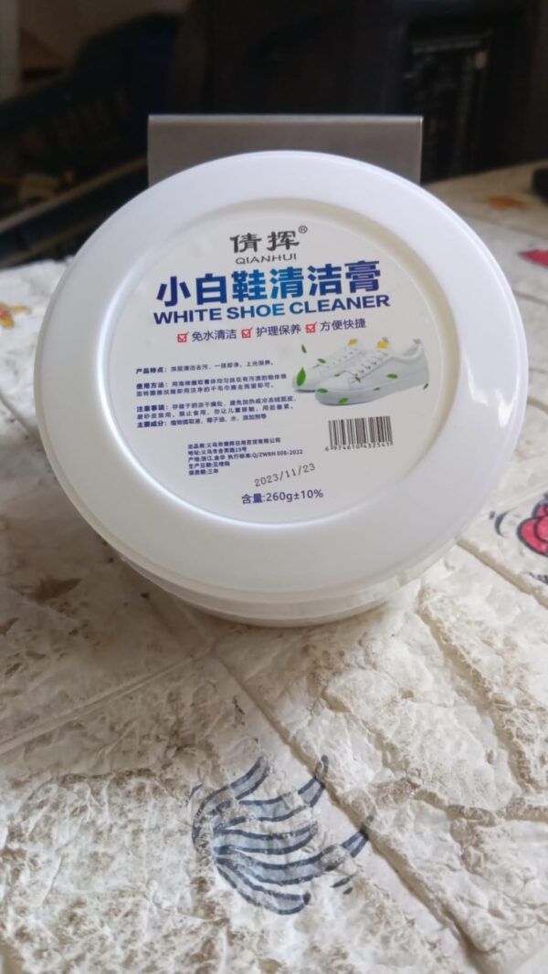 Stain Remover Cleansing Cream for Shoe Polish Sneaker Cleaning Kit Shoe Eraser Stain Remover White Rubber Sole Shoe Cleaner White Shoe Cleaning Cream Stain Remover (260 Gm) - Image 9