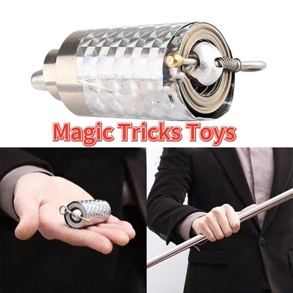 Magic Toy Metal High Elasticity Steel Silver Appearing Cane Magic Toy Magic Steel - Image 6