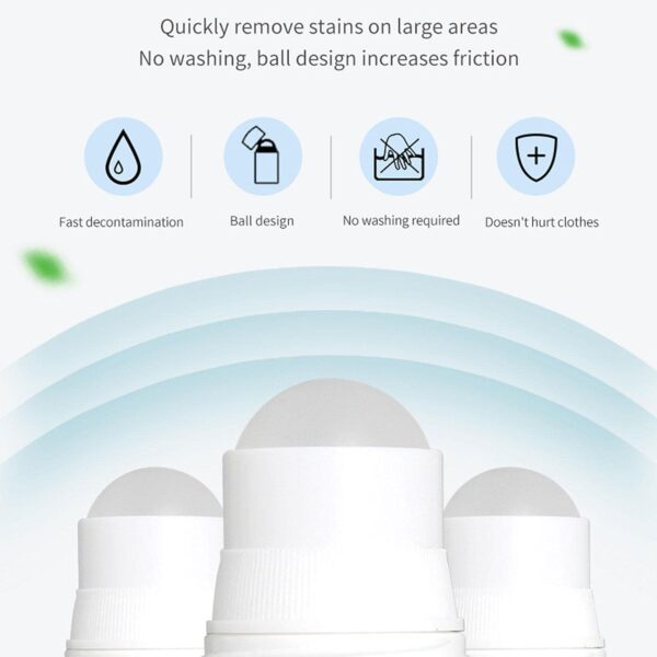 Clothes Stain Remover Bead Design Emergency Stain Rescue Roller Cleaner for Natural Fabric Removes Oil Almost All Types of Fabrics - Image 9