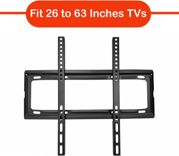 TV Wall Bracket Mount Slim Monitor Stand for 26 x 63, LCD LED 3D plasma Flat TVs Full Motion Heavy-Duty Wall Bracket, Sturdy and Strong Flat Screen Design TV Wall Mount (46cmx20cm) - Image 5