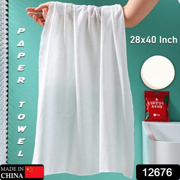 Compressed Towels Portable Disposable Compressed Cotton Coin Tissue Towel for Travel, Camping, Hiking, Sport, Beauty Salon, Home Hand Wipes (28x40 Inch) - Image 2