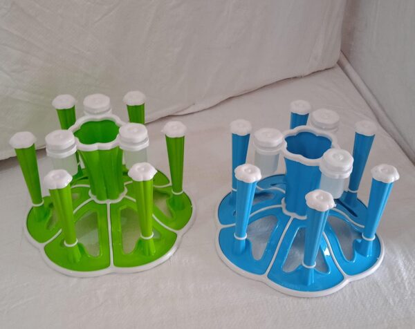 Miracle Plastic Glass Stand / Tumbler Holder / Glass Holder for Kitchen / Dining Table 6 Glasses Stand With 3 Pepper Salt (Moq :- 2 Pc) - Image 7