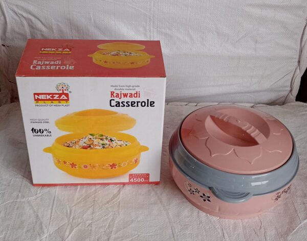 4500ml Insulated Casserole Box (Steel): Floral Print, Keeps Food Hot/Cold - Image 7