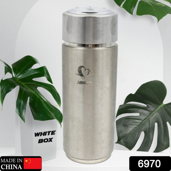 Hot and Cold Stainless Steel Thermos Water Bottle Easy to Carry | Rust & Leak Proof | Tea | Coffee | Office| Gym | Home (350ml) - Image 2