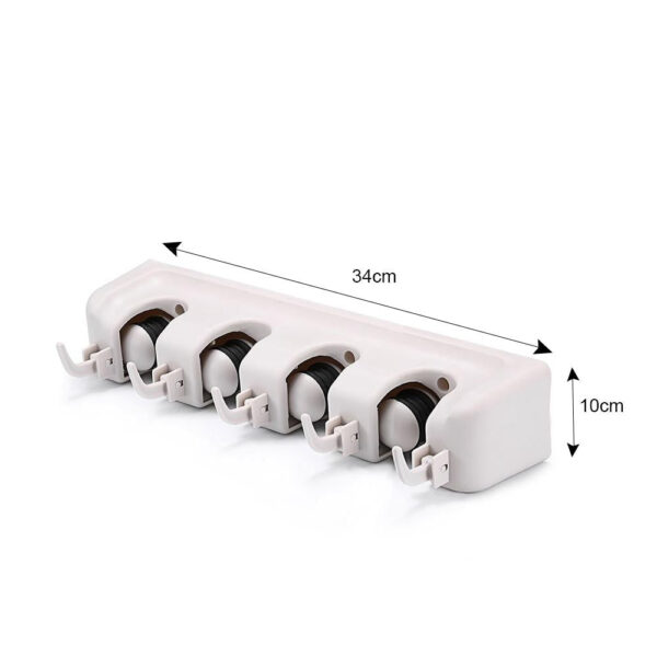 4 Layer Mop and Broom Holder, Garden Tool Organizer, Multipurpose Wall Mounted - Image 5