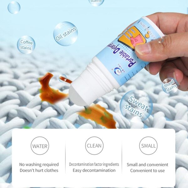Clothes Stain Remover Bead Design Emergency Stain Rescue Roller Cleaner for Natural Fabric Removes Oil Almost All Types of Fabrics - Image 8