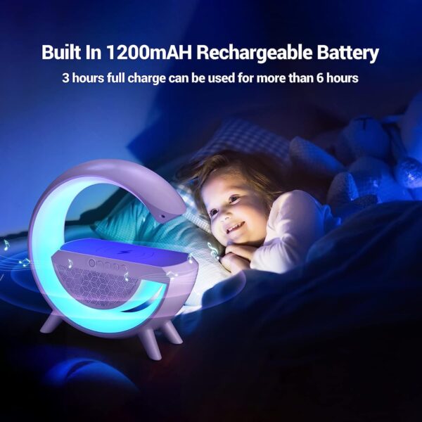 3-in-1 Multi-Function LED Night Lamp with Bluetooth Speaker, Wireless Charging, for Bedroom for Music, Party and Mood Lighting - Perfect Gift for All Occasions blootuth speaker (Media Player) - Image 8