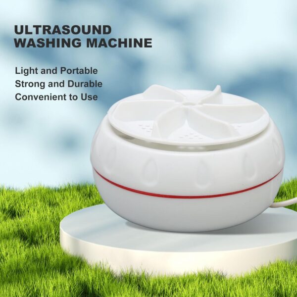 Mini Washing Machine Turbine Washing Machine Door Hinge  Lightweight Turbo Washer with USB Cable For Home, Camping ,College ,Rooms Use - Image 6