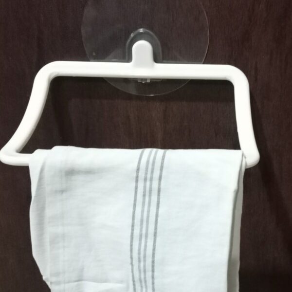 Multi-Purpose Self Adhesive, Strong Sticker Self Adhesive Wall Mounted Hand Towel Holder/Hanger - Image 6
