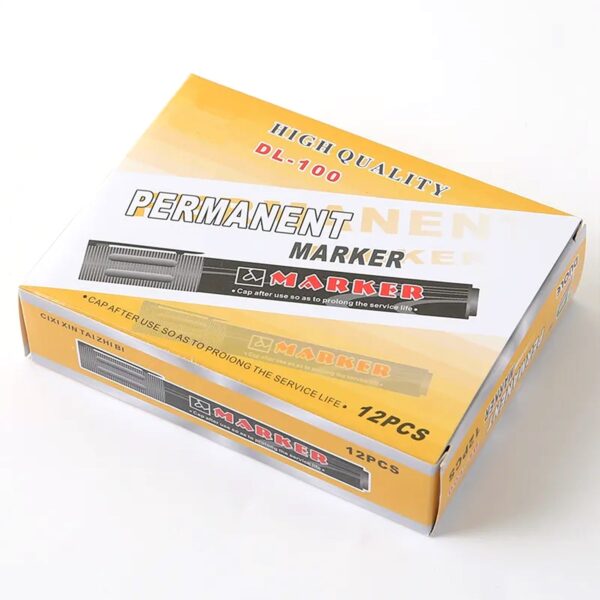 Black Permanent Marker Leak Proof Marker Craftworks, School Projects and Other | Suitable for Office and Home Use (Pack Of 12 Pc) - Image 5