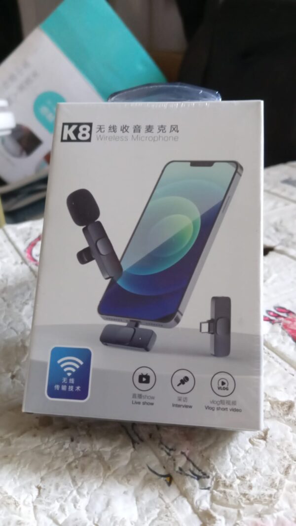 Intelligent Noise Cancelling Live Streaming Clip on Microphone for Type-C & for iPhone with Charging Mini Wireless Lapel Collar Microphone - Image 7
