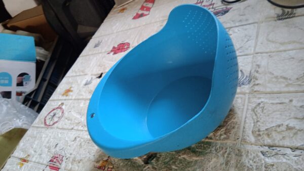 Plastic Rice Bowl / Food Strainer Thick Drain Basket for Rice, Vegetable & Fruit, Strainer Colander, Fruit Basket, Pasta Strainer, Washing Bowl (1 pc ) - Image 8