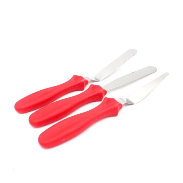 MULTI-FUNCTION STAINLESS STEEL CAKE ICING SPATULA FLAT ANGULAR TRIANGLE PALLET KNIFE SET - Image 5
