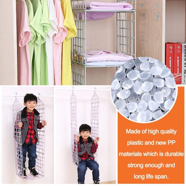 Multipurpose 5 Layer Folding Clothes Storage Racks||Closet for Students Wardrobe Shelves Socks, Scarf, t-Shirt, etc||Hanging Organizer Storage Holders & Racks - Image 10