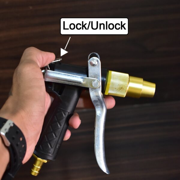 Durable Gold Color Trigger Hose Nozzle Water Lever Spray - Image 7