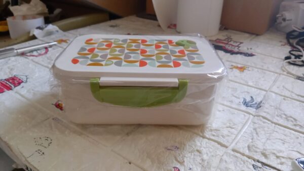 Lunch Box 3 Compartment With Leak Proof Lunch Box & 1 spoon, For School & Office Use - Image 7