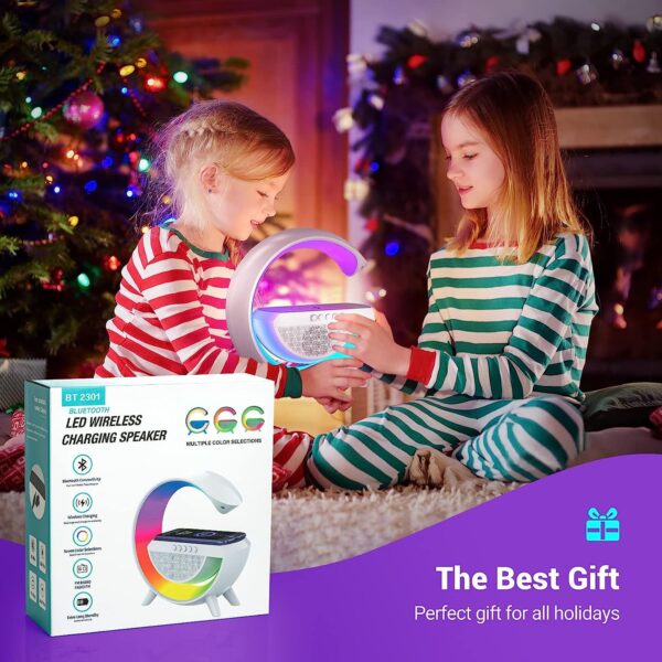 3-in-1 Multi-Function LED Night Lamp with Bluetooth Speaker, Wireless Charging, for Bedroom for Music, Party and Mood Lighting - Perfect Gift for All Occasions blootuth speaker (Media Player) - Image 7
