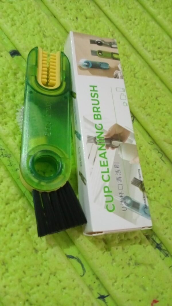 3in1 Multifunctional Cleaning Brush, Bottle Cleaning Brush, Cup Cleaner Brush, for Bottle Cup Cover Lid Home Kitchen Cleaning Tool (1 Pc / Mix Color) - Image 7