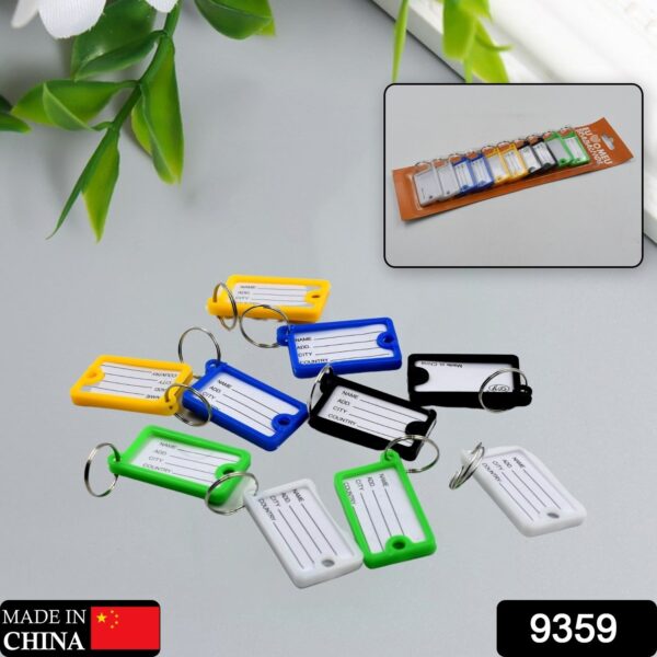 Wallet Keychain 10 pcs Set Plastic Key Custom Key Tags Key Ring Tags Numbered Key Tags Tags with Backpack Keychain - Image 2