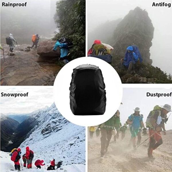 Heavy Waterproof Nylon Rain Cover/Dust Cover - Elastic Adjustable for Laptop Bags and Backpacks, School Bag Waterproof Cover, Dust Proof, Backpack, Laptop Bag Cover (1Pc) - Image 3