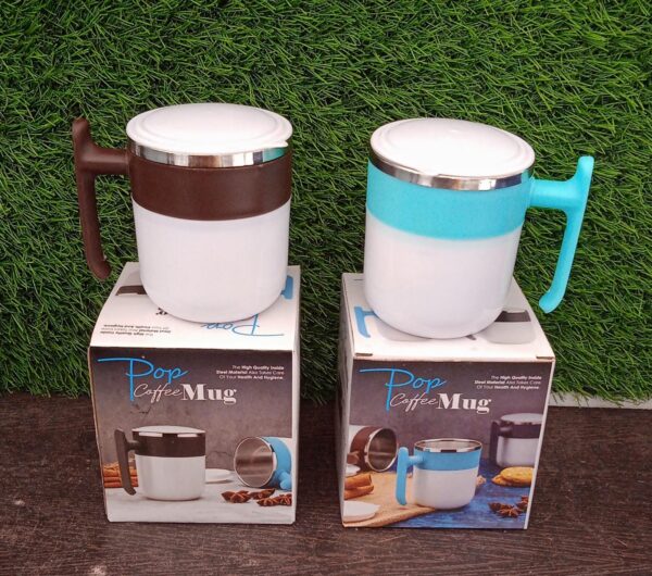 Stainless Steel Lid Cover Hot Coffee/Tea Mug Hot Insulated Double Wall Stainless Steel, Coffee and Milk Cup with Lid - Coffee Cup (1 Pc ) - Image 7