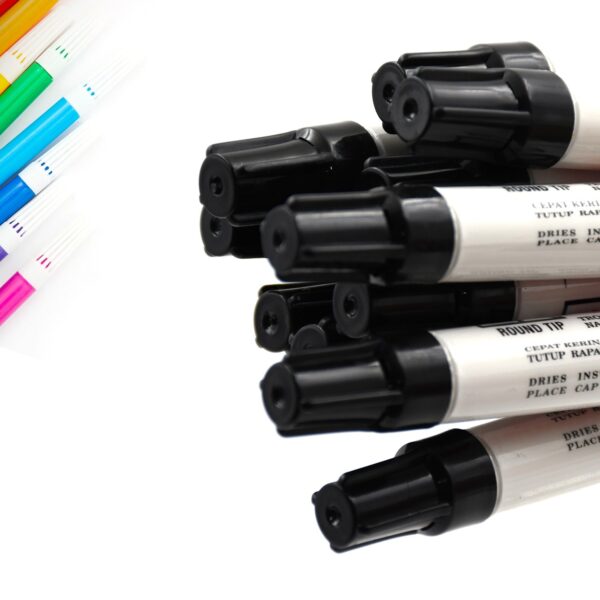 BLACK PERMANENT MARKER LEAK PROOF MARKER CRAFTWORKS, SCHOOL PROJECTS AND OTHER | SUITABLE FOR OFFICE AND HOME USE (PACK OF 12 PC) - Image 3