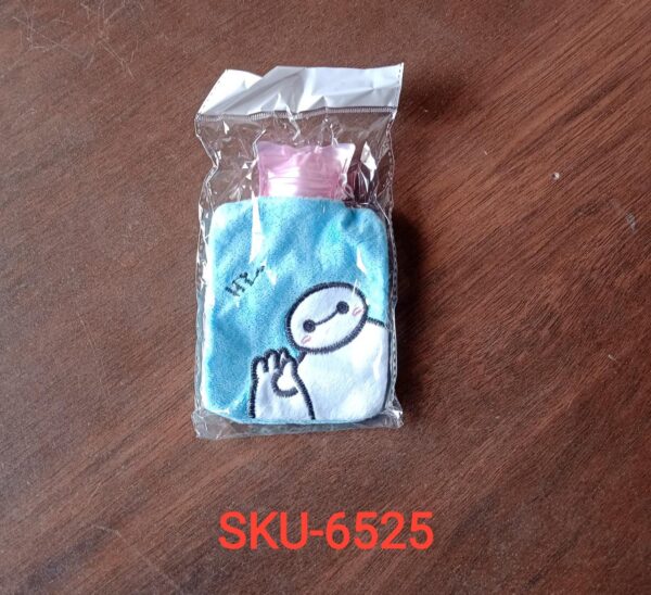 Blue Baymax Small Hot Water Bag with Cover for Pain Relief - Image 8