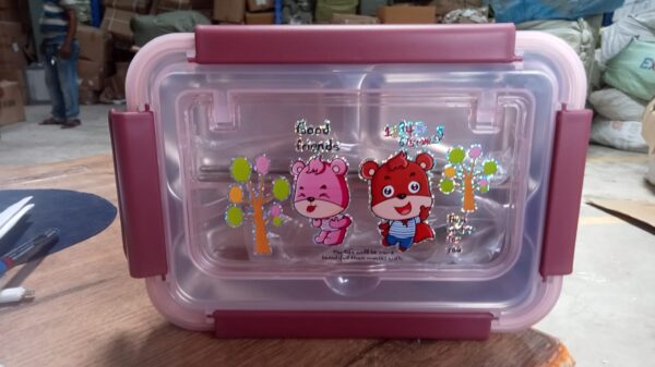Food‑Safe Materials Kids Lunch Box With steel  Spoon & chopsticks Compartment is Designed Made of 304 Stainless Steel Easy to Clean for School for Camping for Work for Home, Office - Image 6