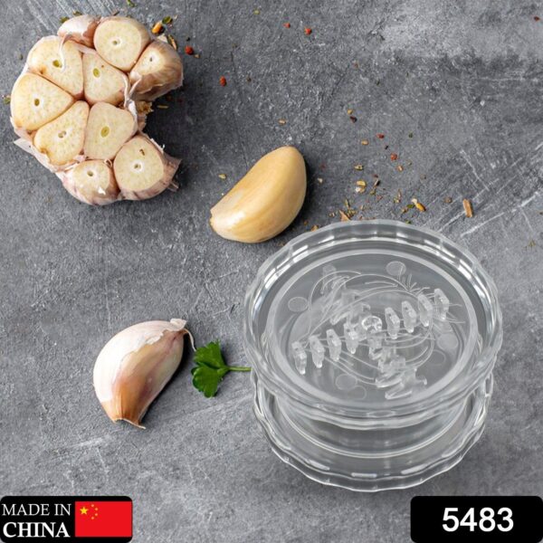 Multi-use Transparent Garlic Press Cutter Mincer Grinder Crusher, Manual Plastic Garlic Press Peeler Crusher Masher Twist Kitchen Useful Tool Garlic Room Kitchen Tool - Image 2