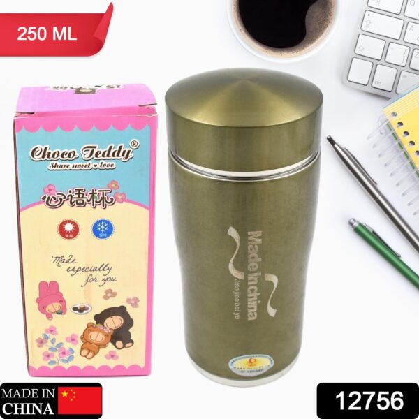 Stainless Steel Water Bottle Leak Proof, Rust Proof, Hot & Cold Drinks, Gym Sipper BPA Free Food Grade Quality, Steel fridge Bottle For office / Gym / School (250 Ml) - Image 2