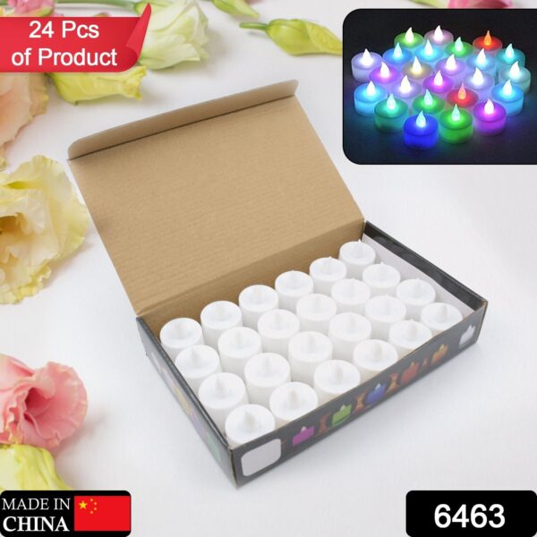 Multicolor LED Tealights Candles (24 Pack): Festive Decorations - Image 2