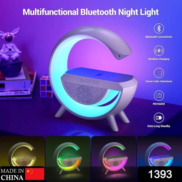 3-in-1 Multi-Function LED Night Lamp with Bluetooth Speaker, Wireless Charging, for Bedroom for Music, Party and Mood Lighting - Perfect Gift for All Occasions blootuth speaker (Media Player) - Image 2