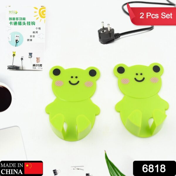 Plastic Adhesive Cable Plug Hook Bathroom Power Plug Socket Holder for  office, home and restaurant use 2 pc Set - Image 2
