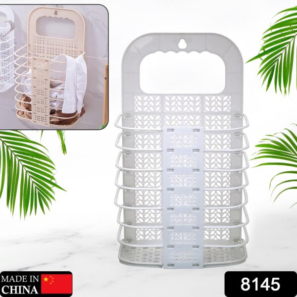 Wall Hanging Laundry Basket Clothes Hanger Dirty Hamper Clothes Storage Hook Clothes Rails for Laundry Washing Machine Bathroom Kids Dirty Clothes Storage Hanger (1 Pc) - Image 2