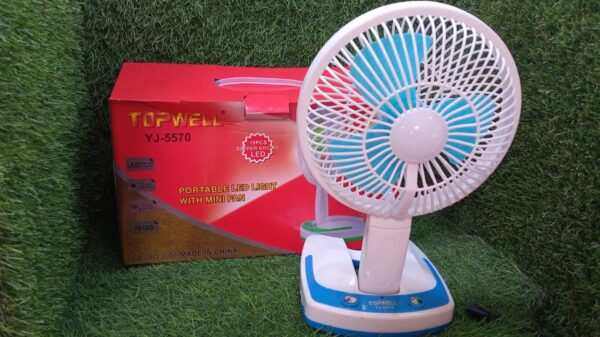 PORTABLE LED LIGHT WITH MINI FAN- YJ 5570 (Battery Not Include) - Image 8