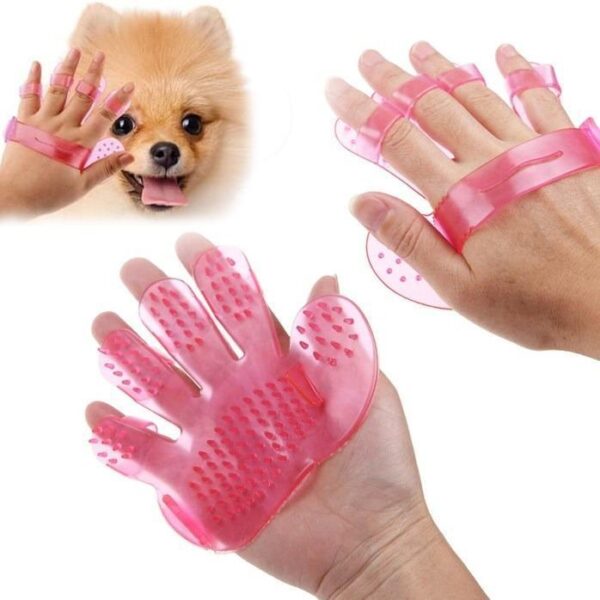 Rubber Pet Cleaning Massaging Grooming Glove Brush - Image 3